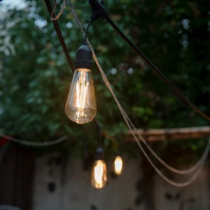 Vintage LED Leuchtmittel ST64, E27, 2W, Retro Ombre Glas, Warm Licht, für Außen