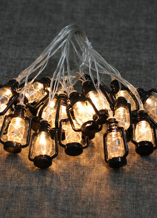 Lichterkette 4M mit 30 Laternen LEDs, Durchsichtig Kabel, Warm Licht, mit Batteriebetrieb