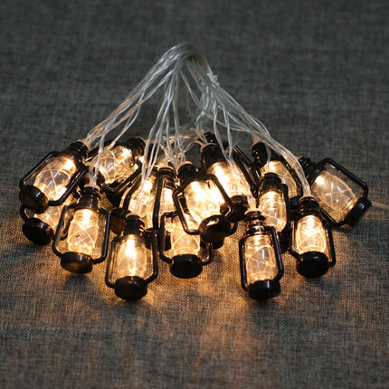 Lichterkette 4M mit 30 Laternen LEDs, Durchsichtig Kabel, Warm Licht, mit Batteriebetrieb