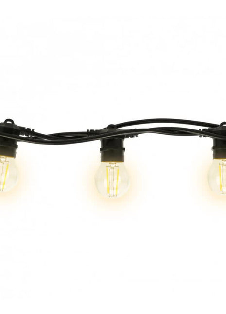 Leuchtmittel mit 2 LEDs Filament G45, E27, 2W, Kunststoff, Warm Licht, für Außen