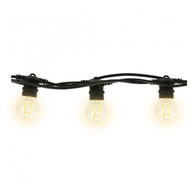 Leuchtmittel mit 2 LEDs Filament G45, E27, 2W, Kunststoff, Warm Licht, für Außen