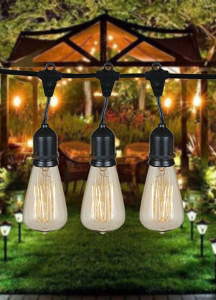 Vintage Glühlampe ST64 Filament, E27, 25W, Retro Ombre Glas, Dimmbar, Warm Licht, für Außen