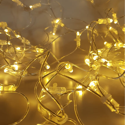 Lichternetz 6M × 4M mit 672 LEDs, Durchsichtig Kabel, Warm Licht, für Außen