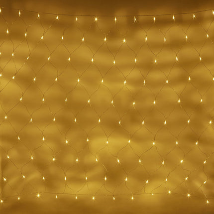 Lichternetz 6M × 4M mit 672 LEDs, Durchsichtig Kabel, Warm Licht, für Außen