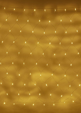 Lichternetz 10 × 8m mit 2000 LEDs, Durchsichtig Kabel, Warm Licht, für Außen