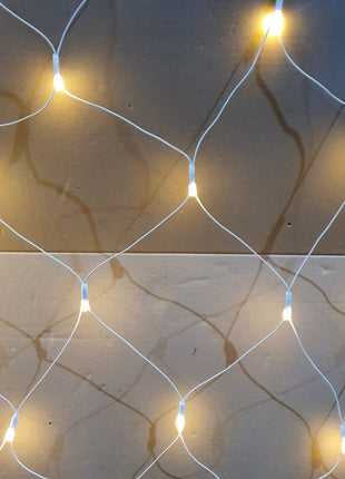 Lichternetz 3M × 2M mit 320 Große LEDs, Weiß Kabel mit 8 Programmen, Warm Licht, Verbindbar 9M, für Außen