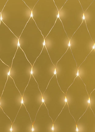 Lichternetz 3M × 2M mit 320 Große LEDs, Weiß Kabel mit 8 Programmen, Warm Licht, Verbindbar 9M, für Außen