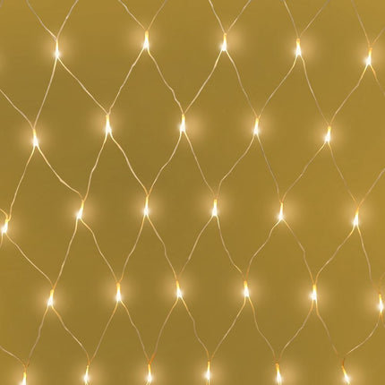 Lichternetz 3M × 2M mit 320 Große LEDs, Weiß Kabel mit 8 Programmen, Warm Licht, Verbindbar 9M, für Außen