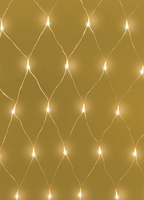 Lichternetz 3M × 2M mit 320 Große LEDs, Weiß Kabel mit 8 Programmen, Warm Licht, Verbindbar 9M, für Außen