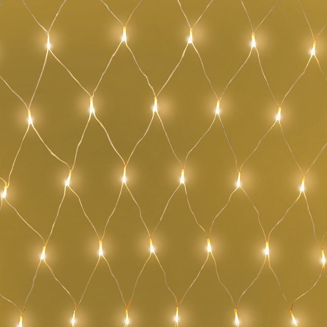 Lichternetz 3M × 2M mit 320 Große LEDs, Weiß Kabel mit 8 Programmen, Warm Licht, Verbindbar 9M, für Außen