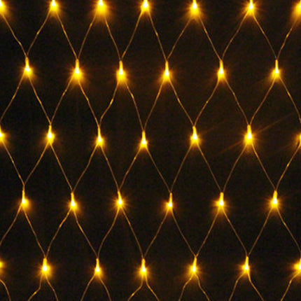 Lichternetz 2M × 2M, 204 LEDs, mit 8 Programmen, Durchsichtig Kabel, Warm Licht, Verbindbar 8M, für Außen