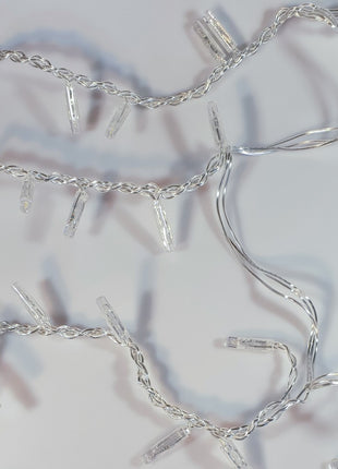 Lichtervorhang 3M x 2M mit 240 LEDs, Durchsichtig Kabel, Warm Licht, Verbindbar 15M für Außen