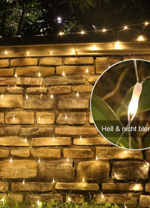 Lichternetz 4.5 x 1.6M mit 300 LEDs, mit 8 Programmen, Durchsichtig Kabel, Warm Licht, Verbindbar 13.5M, für Außen