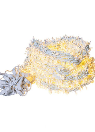 Lichtervorhang 2 × 10M mit 2000 LEDs, Weißes Kabel, Natürliche Licht, Verbindbar 4M, für Außen