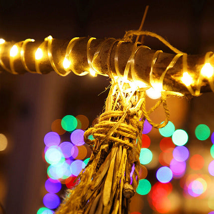 Dekorative Lichtschlauch 10M mit 100 LEDs, Strombetrieben, Warm Licht, für Außen