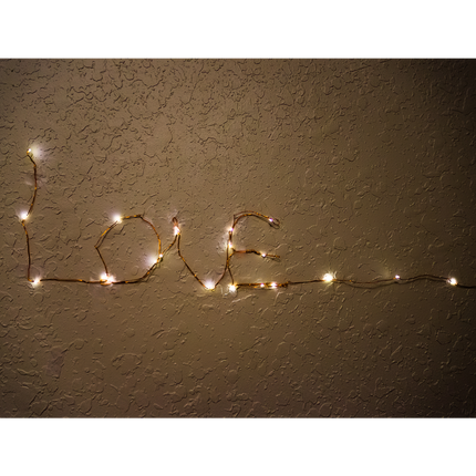 Kupferdraht Lichterkette 10M mit 100 Mini-LEDs, Warm Licht, Batteriebetrieben, für Innen