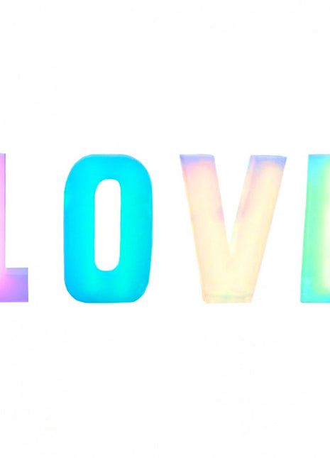 LOVE RGB 81 cm Beleuchtete volumetrische Buchstaben mit Fernbedienung