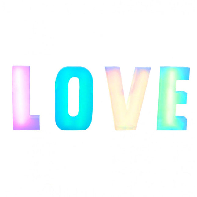 LOVE RGB 81 cm Beleuchtete volumetrische Buchstaben mit Fernbedienung