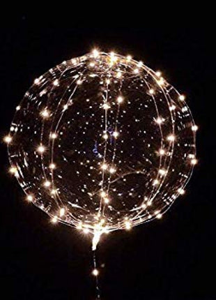 5er-Set LED-Ballons, leuchtende klare Ballons Ø 50,8 cm, mit 3 m Lichterkette, Warm Licht, Batteriebetrieben