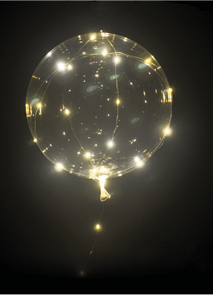 5er-Set LED-Ballons, leuchtende klare Ballons Ø 50,8 cm, mit 3 m Lichterkette, Warm Licht, Batteriebetrieben