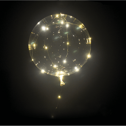 5er-Set LED-Ballons, leuchtende klare Ballons Ø 50,8 cm, mit 3 m Lichterkette, Warm Licht, Batteriebetrieben