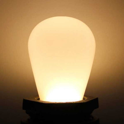 Lichterkette mit Pendel 15M mit 15 Mattweiß LED-Birnen, E27, 1W, Schwarzes Kabel, Verbindbar 750M, für Außen