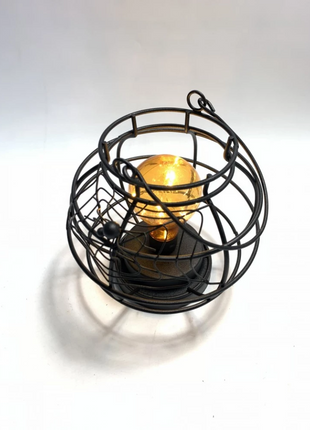 Spinnen Tischlampe mit Glühbirne und Mini-LEDs, Warmes Licht, mit Batterien