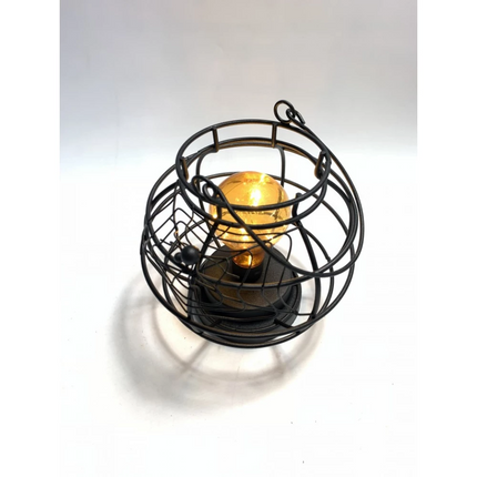 Spinnen Tischlampe mit Glühbirne und Mini-LEDs, Warmes Licht, mit Batterien