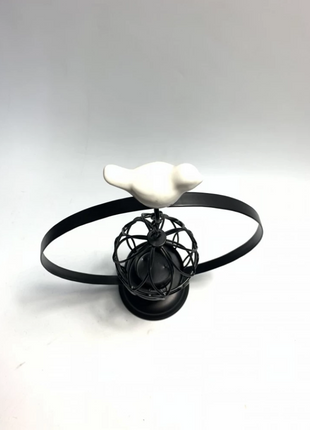 Metallkäfig-Laterne mit LED-Leuchte, Warmes Licht mit Batterien