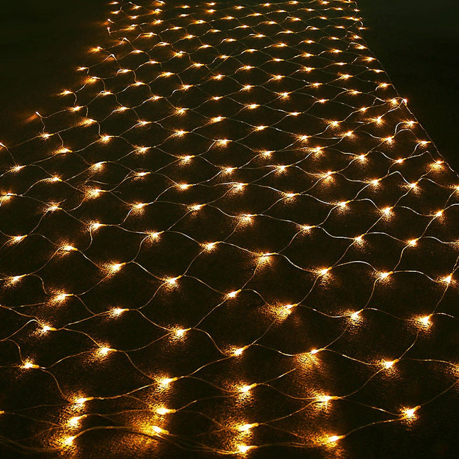 Lichternetz 3M x 2M mit 192 LEDs, Durchsichtig Kabel, Warm Licht, Verbindbar 9M, für Außen