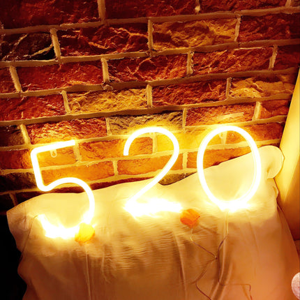 Beleuchtete Buchstaben Alphabet LED Neon, Kunststoff, mit Batterien und USB