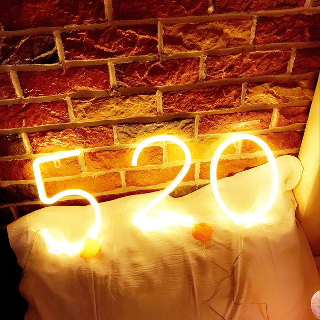 LED Nummer Licht Buchstaben von Kunststoff, mit Batterien und USB