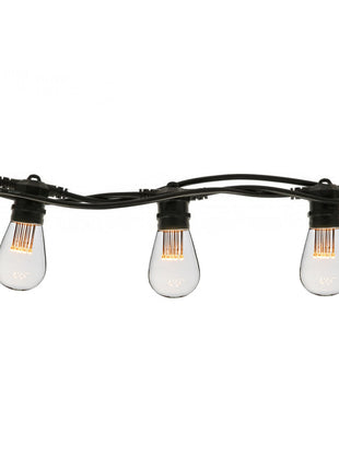 Leuchtmittel mit 9 LEDs Filament S14, E27, 1W, Kunststoff, Sehr Warm Licht, für Außen