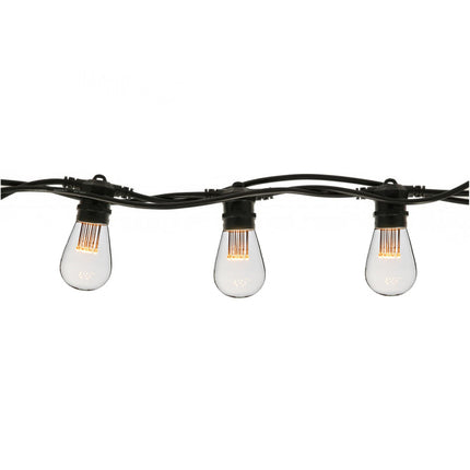 Leuchtmittel mit 9 LEDs Filament S14, E27, 1W, Kunststoff, Sehr Warm Licht, für Außen