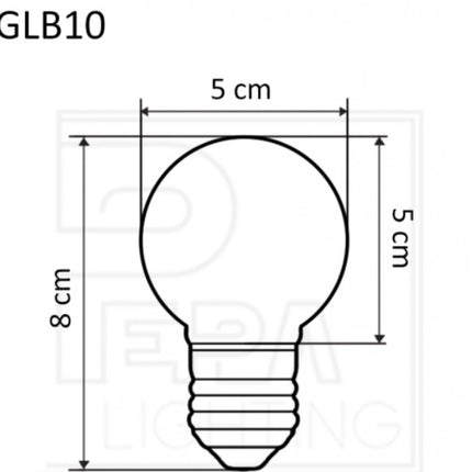Leuchtmittel mit 9 LEDs G50, E27, 1W, Kunststoff, Warm Licht, für Außen