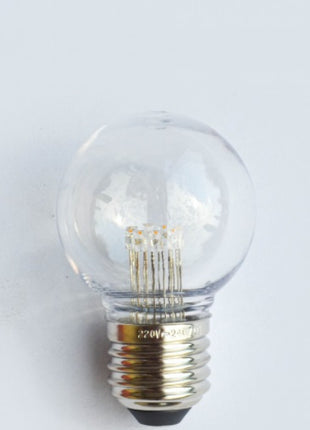 Leuchtmittel mit 9 LEDs G50, E27, 1W, Kunststoff, Warm Licht, für Außen