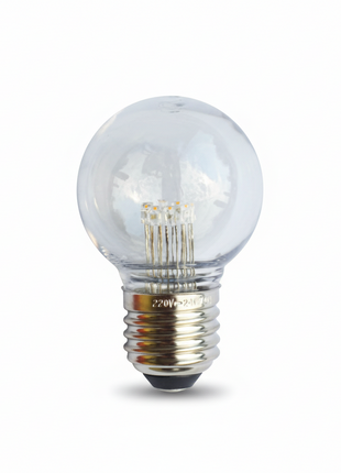 Leuchtmittel mit 9 LEDs G50, E27, 1W, Kunststoff, Warm Licht, für Außen