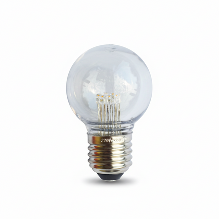 Leuchtmittel mit 9 LEDs G50, E27, 1W, Kunststoff, Warm Licht, für Außen