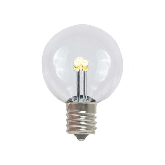 Leuchtmittel mit 3 LEDs G50, E12, 1W, Glas, Dimmbar, Warm Licht, für Außen