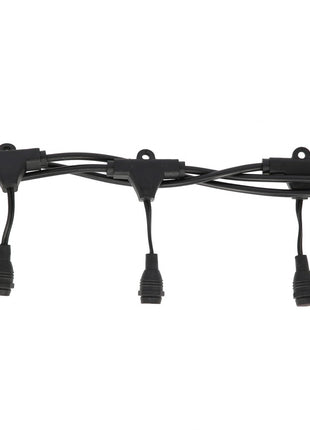 Lichterkette mit Pendel 10M mit 25 Glühlampen E12 7W, Dimmbar, Schwarzes Kabel, Warm Licht, Verbindbar 40M, für Außen