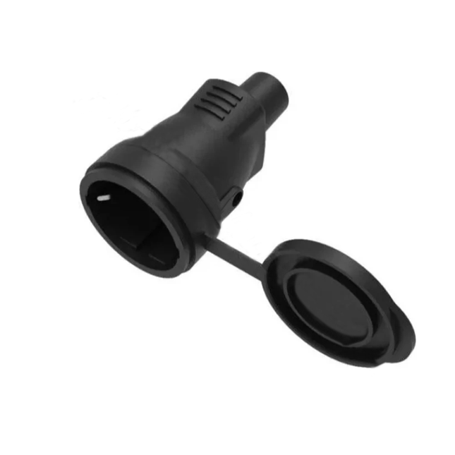 Verbindungsstecker mit Spritzwasserschutzkappe für Lichterkette, Schutzart IP44, für Außen