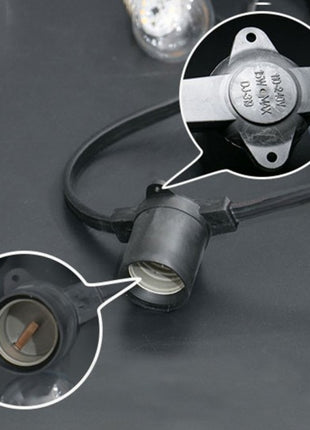 Grünes Kabel 100M mit 300 Fassungen E27 aus max 15W, für Außen