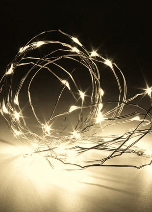 Schwarz-Kupferdraht Lichterkette 10M mit 100 Mini-LEDs, Oranges Licht, für Außen