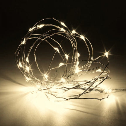 Schwarz-Kupferdraht Lichterkette 10M mit 100 Mini-LEDs, Oranges Licht, für Außen