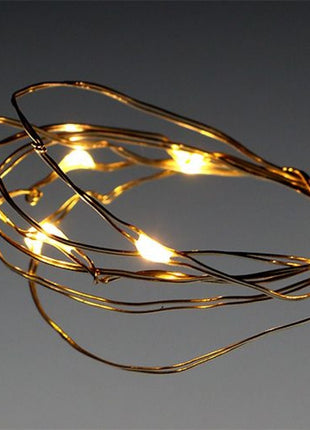 Schwarz-Kupferdraht Lichterkette 10M mit 100 Mini-LEDs, Oranges Licht, für Außen