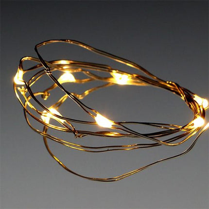 Schwarz-Kupferdraht Lichterkette 10M mit 100 Mini-LEDs, Oranges Licht, für Außen