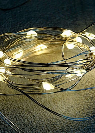 Schwarz-Kupferdraht Lichterkette 10M mit 100 Mini-LEDs, Oranges Licht, für Außen