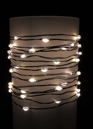 Schwarz-Kupferdraht Lichterkette 10M mit 100 Mini-LEDs, Oranges Licht, für Außen