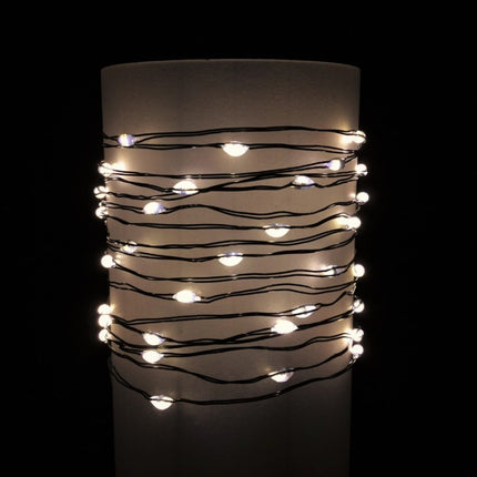 Schwarz-Kupferdraht Lichterkette 10M mit 100 Mini-LEDs, Oranges Licht, für Außen