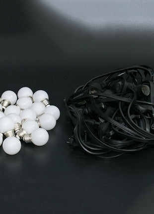 Kabel 100M mit 300 Fassungen E27 aus max. 15W, Schwarzes Kabel, für Außen